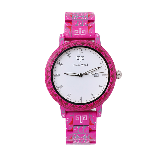 Reloj de madera Alebrije | Modelo Colorada |