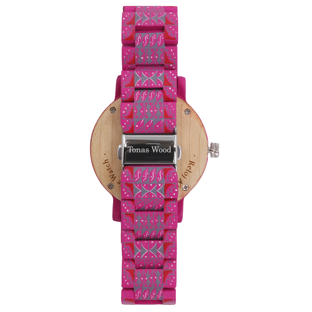 Reloj de madera Alebrije | Modelo Colorada |