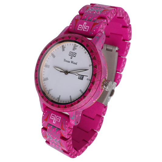 Reloj de madera Alebrije | Modelo Colorada |